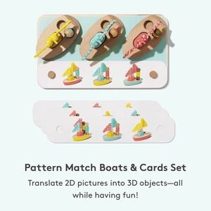 Lovevery Pattern Match Boats & Cards Set
